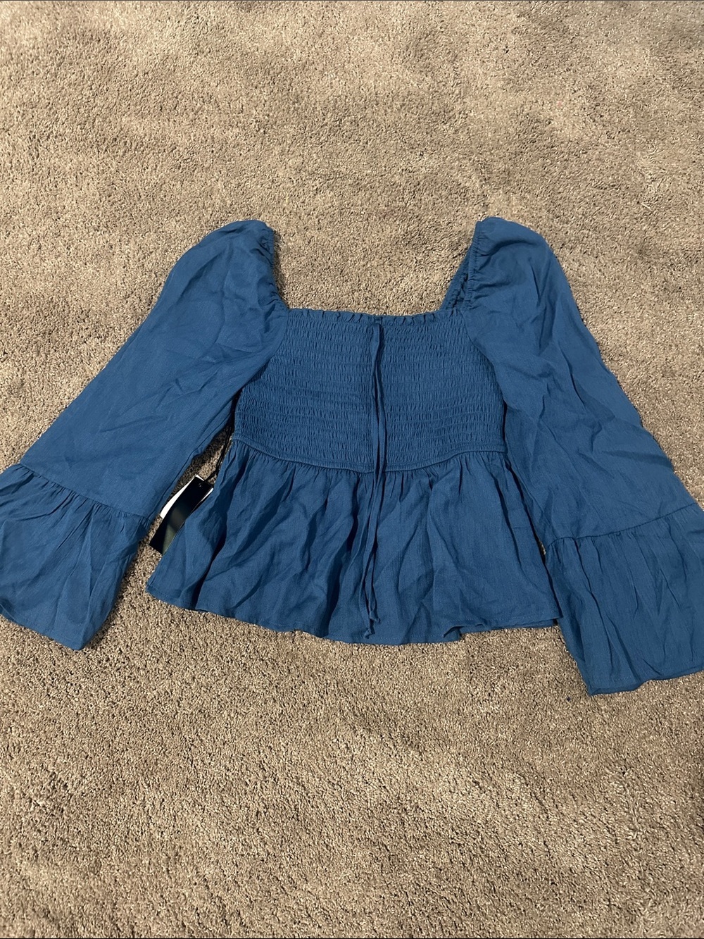 Square-Neck Peasant Blouse
